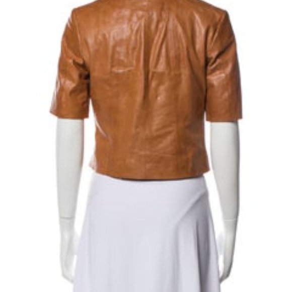 Designer - ADAM BY ADAM LIPPES Leather Evening Jacket Size 4 to 6 - Picture 3 of 8